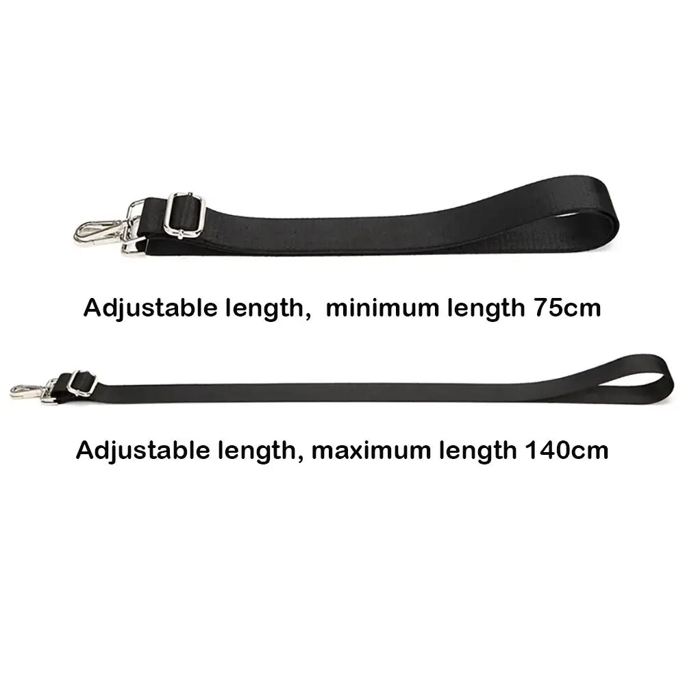 Adjustable Black Nylon Shoulder Bag Strap, Replacement Belt