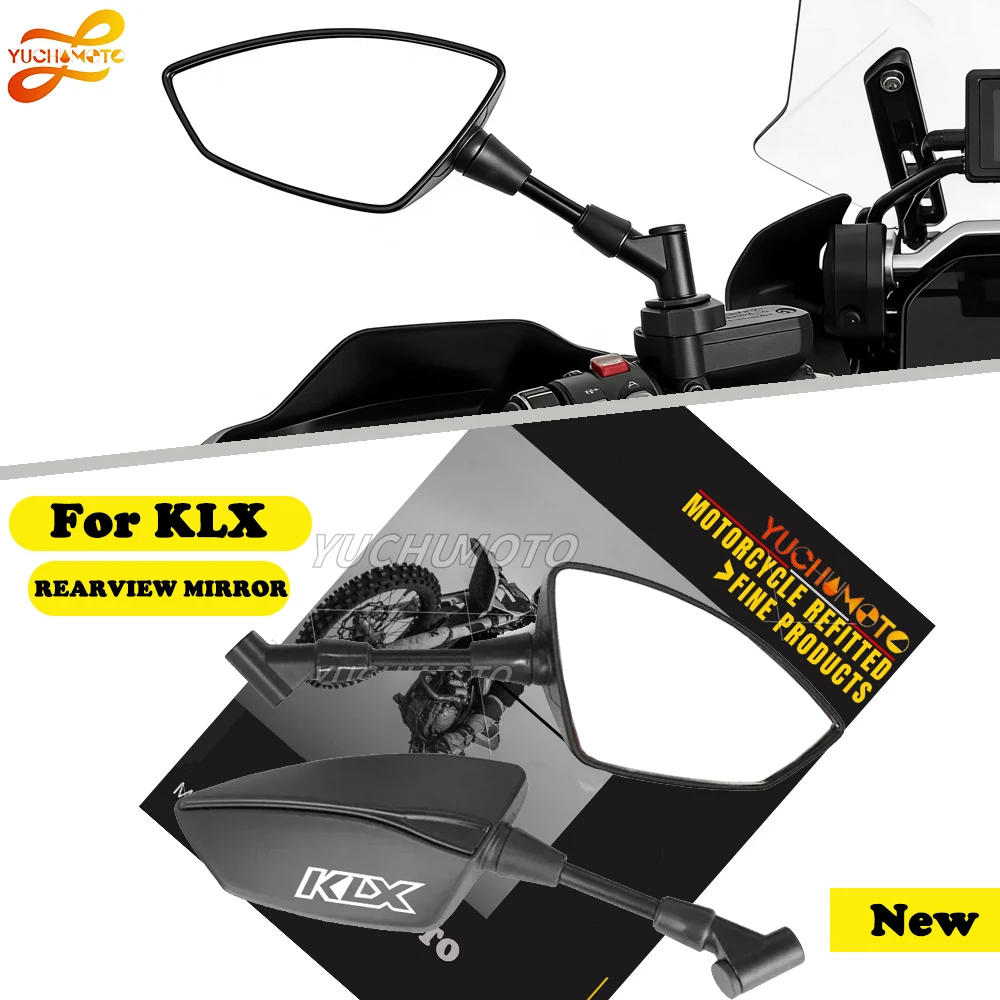 For KLX250 KLX300 KLX650 Motorcycle Accessories 8mm 10mm Universal Adjustable Rearview Mirrors Ball Joint Rustproof Vibratio