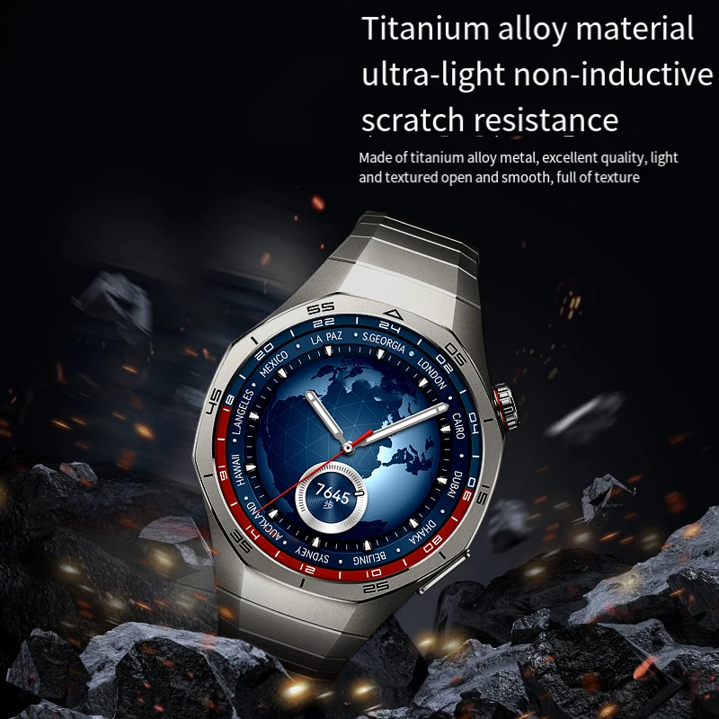 Tali Titanium Ujung Melengkung untuk Jam Tangan Huawei GT 5 Pro 46Mm Gelang Jam Busur Rilis Cepat Urltra-ringan untuk Pria Huawei GT5 Pro 22Mm
