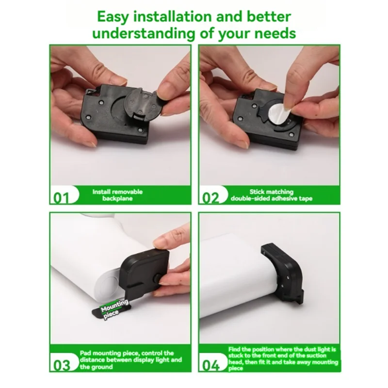 YCOC-مكنسة كهربائية قابلة لإعادة الشحن عرض الغبار الضوء الأخضر مرفق الضوء لكشف الحيوانات الأليفة الفراء القط الشعر فراغ مصباح عالمي