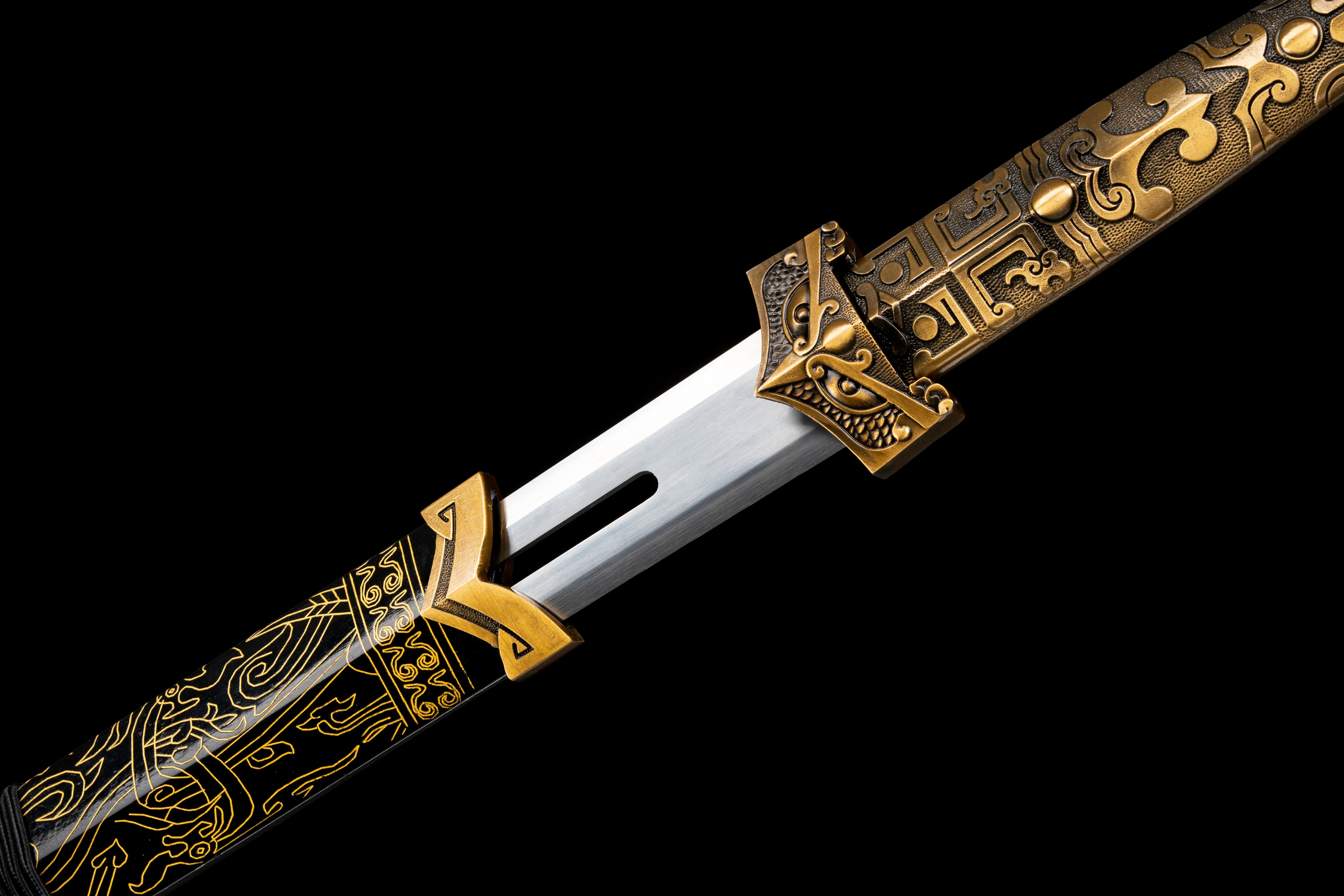 Ancient Chinese traditional sword - steel blade  katana  martial arts ninja outdoor sports martial arts practice  not sharp