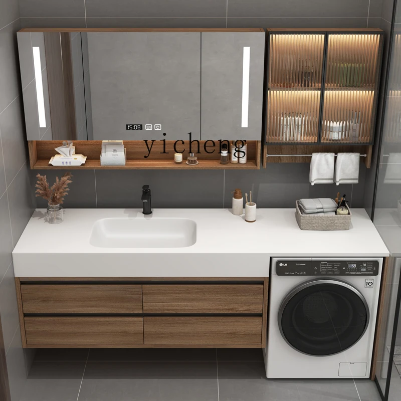 AB  rock slab bathroom cabinet combination hand washing basin balcony washing machine integrated basin cabinet