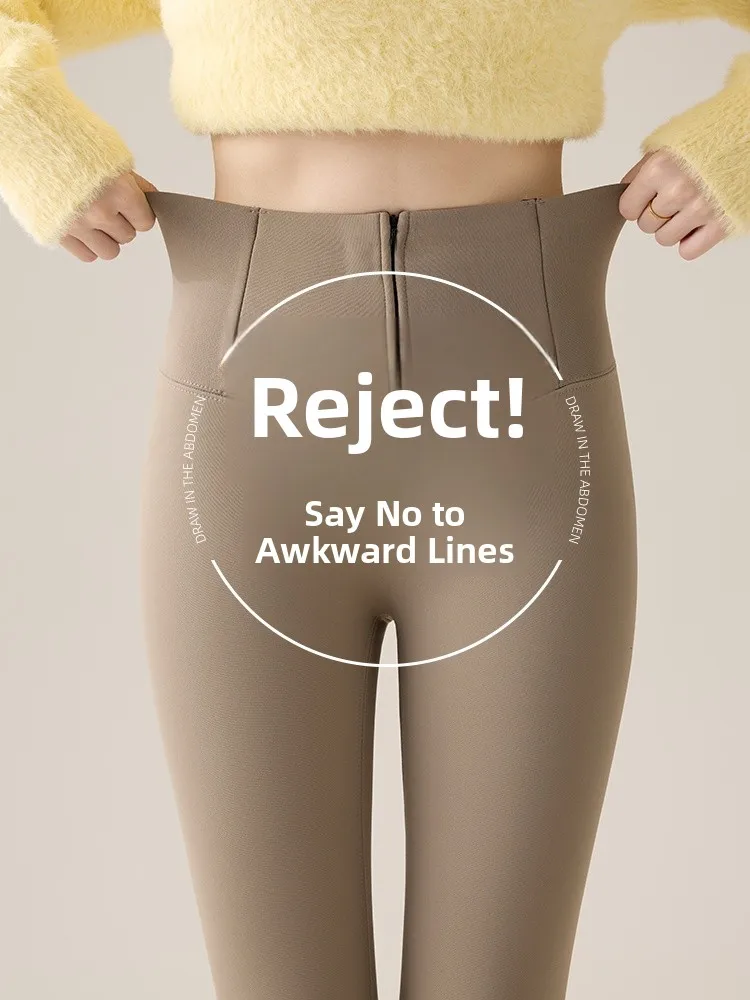 Caldi pantaloni da yoga in pelle di arca Capispalla invernale da donna No imbarazzante Pantaloni fitn Ss Pantaloni lunghi a vita alta Nylon Spandex