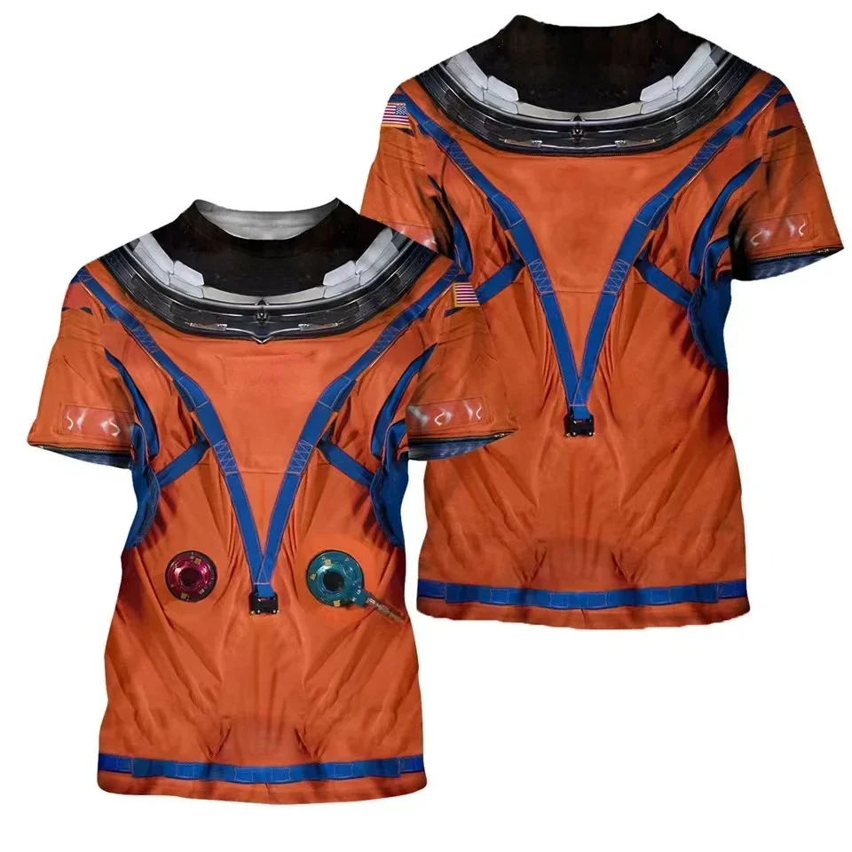 

Мужские летние крутые 3d футболки для мужчин, крутая униформа пожарного, полиэстер, с короткими рукавами и круглым вырезом, модные топы, одежда больших размеров