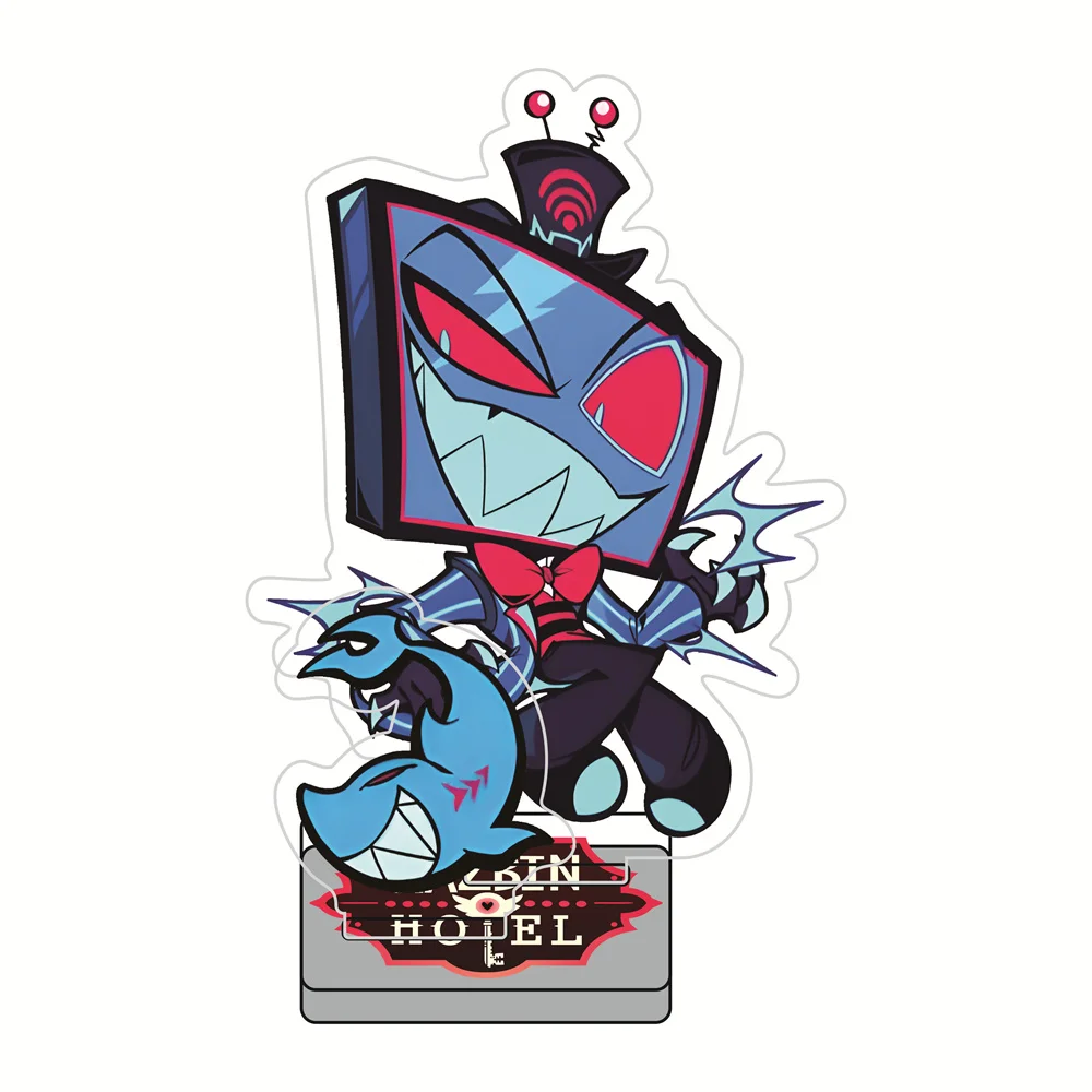 Hazbin Hotel 10cm+4cm Doppelteinsatz Zweiteilige Chibi Acryl-Standfiguren Schlüsselanhänger Sammlerstück Schreibtisch-Deko Geschenk für Fans – Detail 7
