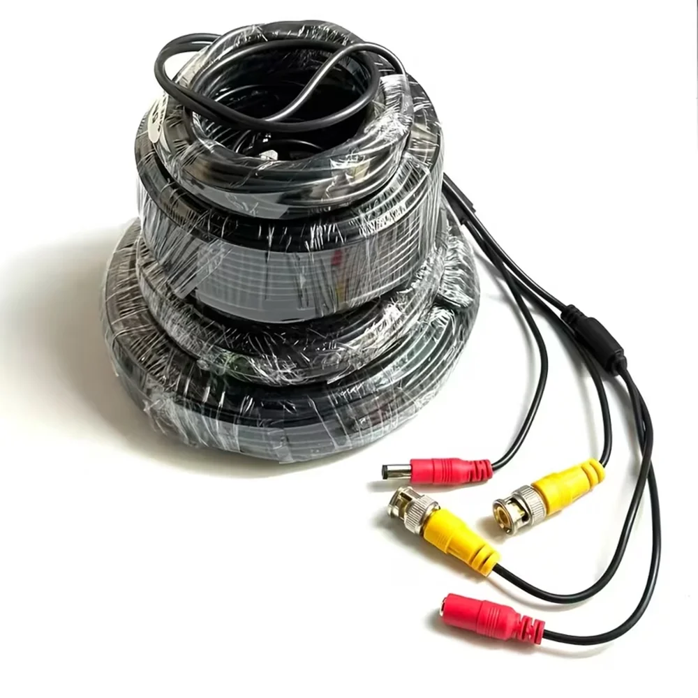 AHD Security Camera Extension Cable 2 IN 1 BNC+DC Connector BNC Cable Compatible for CCTV Systems