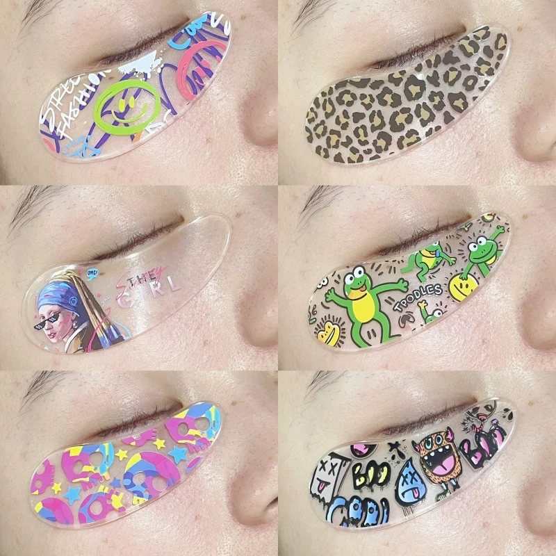 BLACKWINGS Parche de silicona para ojos Máscara de pestañas injertadas de diseño original reutilizable |   Parche de cuidado específico para la piel |   Patrón original esencial