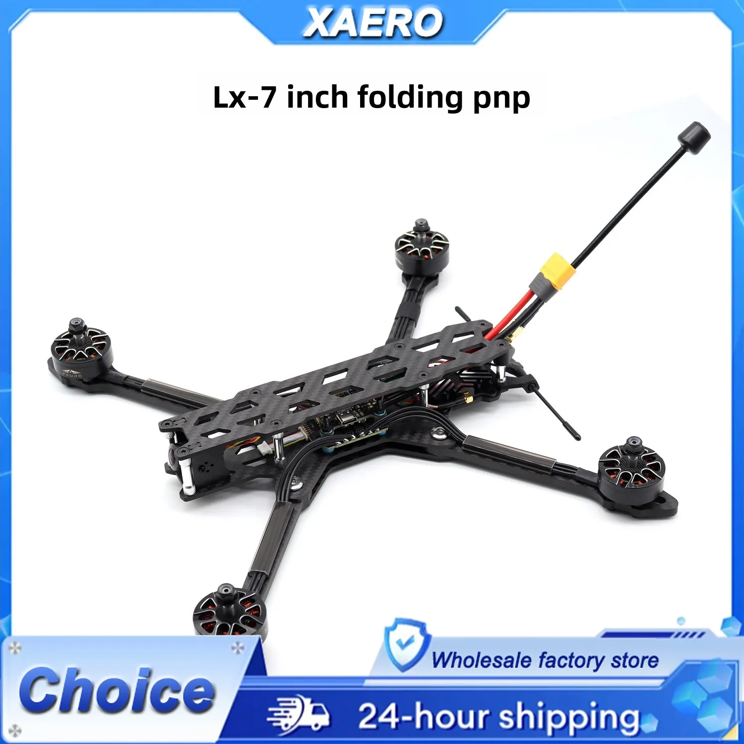 

Foldable 7 Inch FPV Drone PNP - Ready to Fly Long Range Quadcopter with 2807 Motors & 60A ESC, Easy Transport & Storage