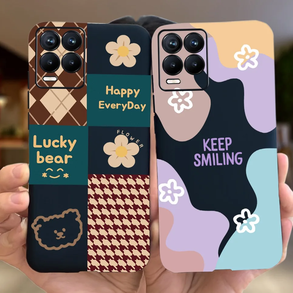 For Realme 8 RMX3085 Soft Cover Case For Realme 8i 8 Pro Realme8 5G Coque Shell Fundas Ins Style Girly Bumper Silicone Housing