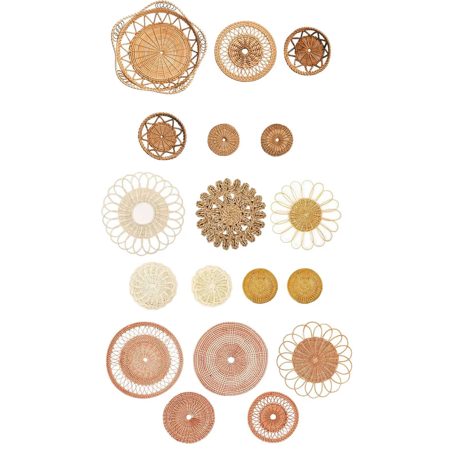 

Настенный декор из ротанга, тканые настенные поделки для спальни, крыльца, фермерского дома