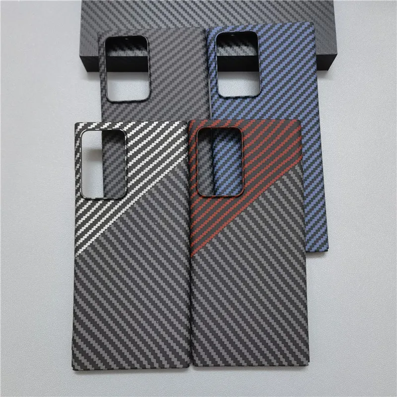 For Samsung Galaxy S23 S22 S21 S20Plus Case Hard carbon fibre Slim Protect Back Cover For Samsung Note 20 Ultra Full Cover Shell