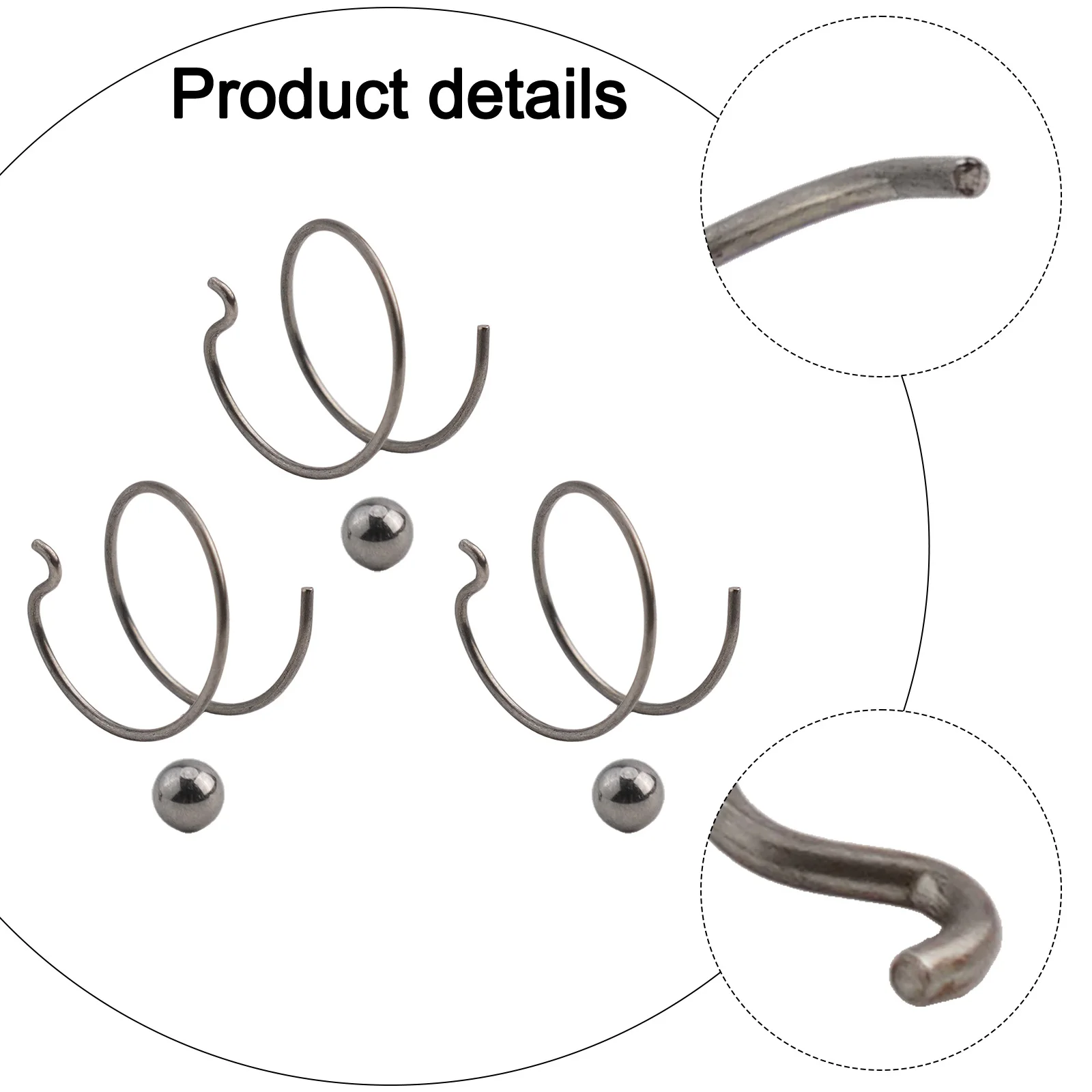 Replacement Spring and Ball Kit for DCF885 DCF886 DCF887 DCF836 Driver Chuck Repair N078434 N089668 3 Set Metal Parts