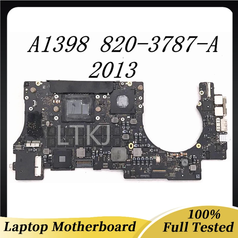 

820-3787-A High Quality Mainboard For MacBook Pro Retina 15" 2013 A1398 Laptop Motherboard 16GB AND I7 CPU 100% Full Tested OK