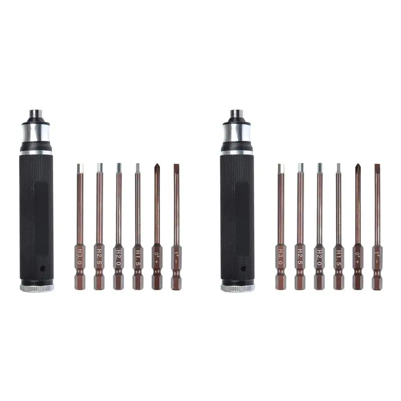 A19F-2X 6 In 1 Screwdrivers Repair Tool Kit 1.5Mm 2.0Mm 2.5Mm 3.0Mm All-In-One Hex Driver Hand Set For RC FPV Racing Drone