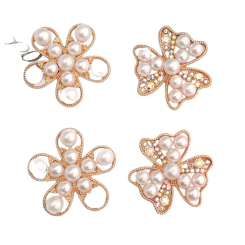 Alloy Pearl Starfish Flower Shirt Button Cufflinks Dress Decoration Snap Pasta Banquet Party Boutique Jewelry Gift Accessories