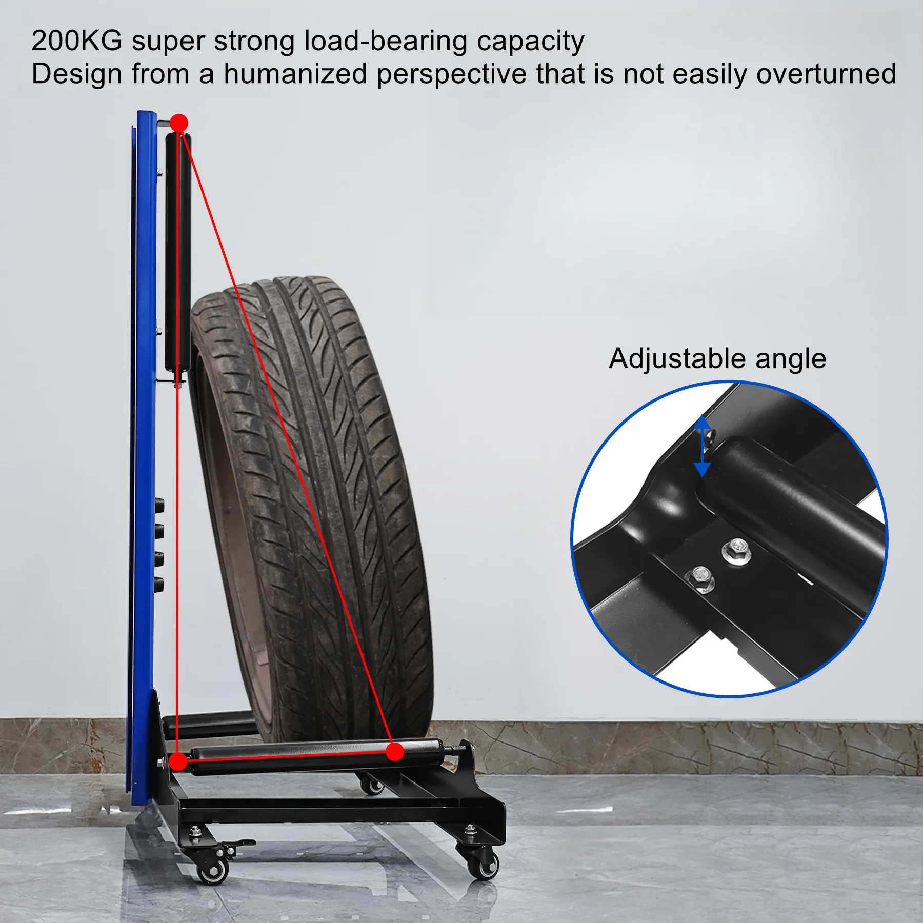 Car Tire Wheel Cleaning Placement Rack Rotating Rolling Car Wash Tool Tire Wheel Cleaning Crystallization Stand