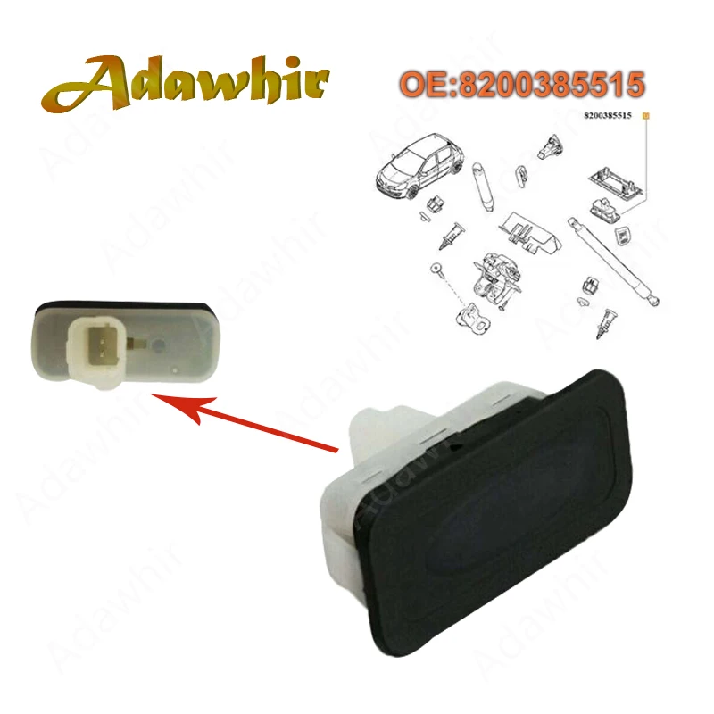 New Rear Trunk Tailgate Handle Switch For Renault Megane Clio Captur Scenic Kangoo Laguna Modus 8200385515 8200076256
