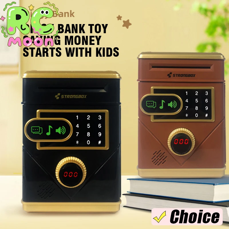 بنك التوفير الإلكتروني شاشة تعمل باللمس العد آلة الصراف الآلي كلمة المرور صندوق الأمان صناديق المال الرقمية توفير النقدية إيداع هدايا الأطفال