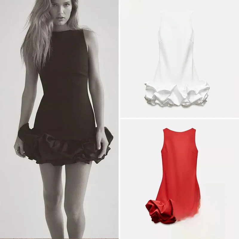 

ort Svel Strap Dr High Waist A-Line Skirt Sle Layered Hem Design Trendy Women's Faion Autumn New Arrival