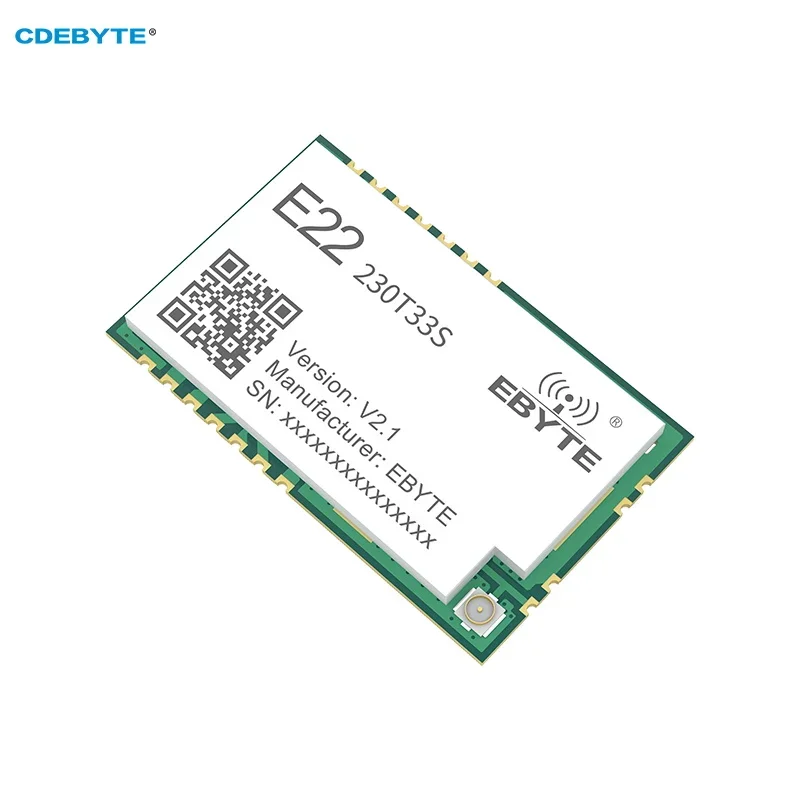 LoRa Module 230MHz 33dBm 12KM CDEBYTE E22-230T33S IPEX Stamp Hole Wireless Serial Module SMD Relay Networking RSSI