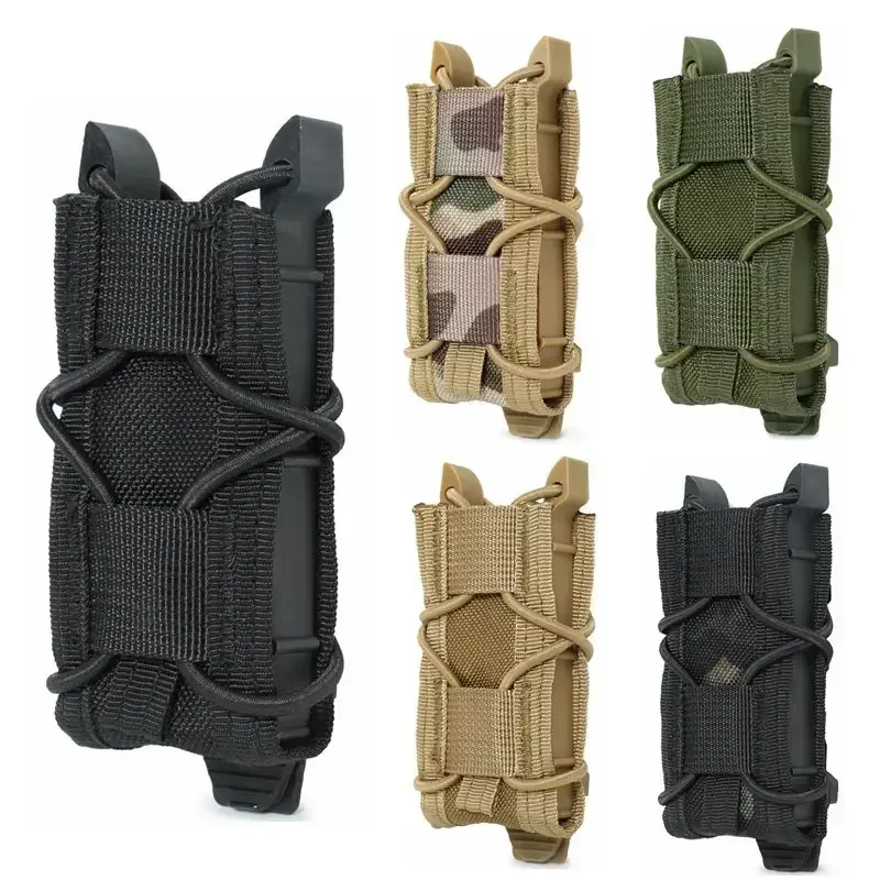 9MM Pistol Single Magazine Pouch Molle Mini Mag Holster EDC Tool Bag Flashlight Torch Holder Hunting Knife Holster Vest Pouches view 4