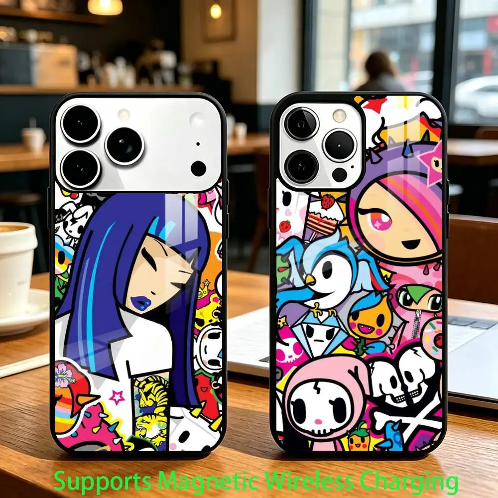 Fashion T-Tokidoki Logo Phone Case For iPhone17,16,15,14,13,12,11 Plus,Pro Allows magnetic wireless charging