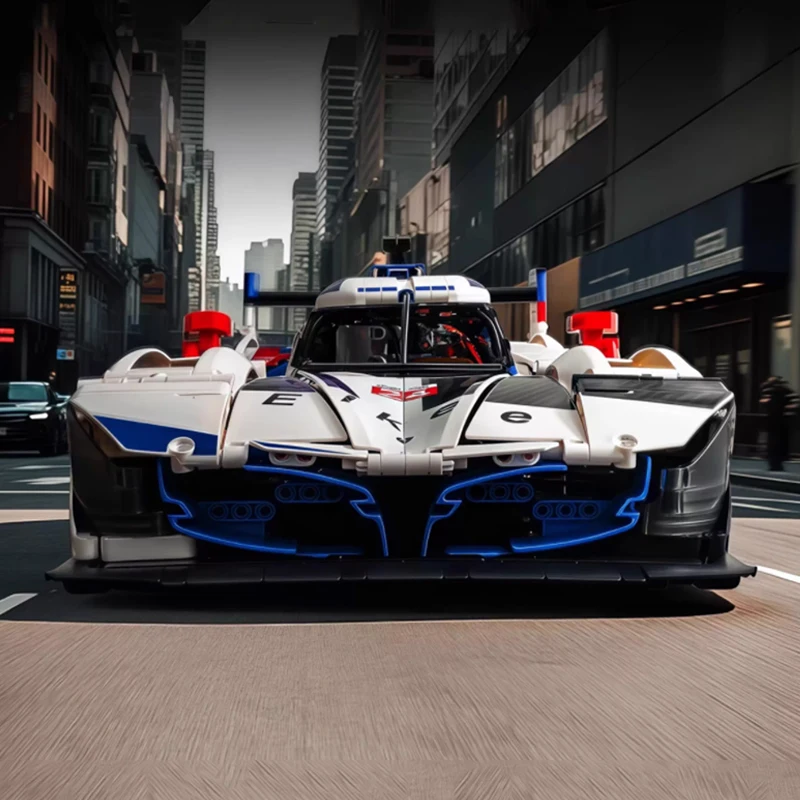 En STOCK Y18082 MOC 1:8 technique RC voiture de sport V8 blocs de construction briques assemblage modèle bricolage jouets enfants coffrets cadeaux de noël