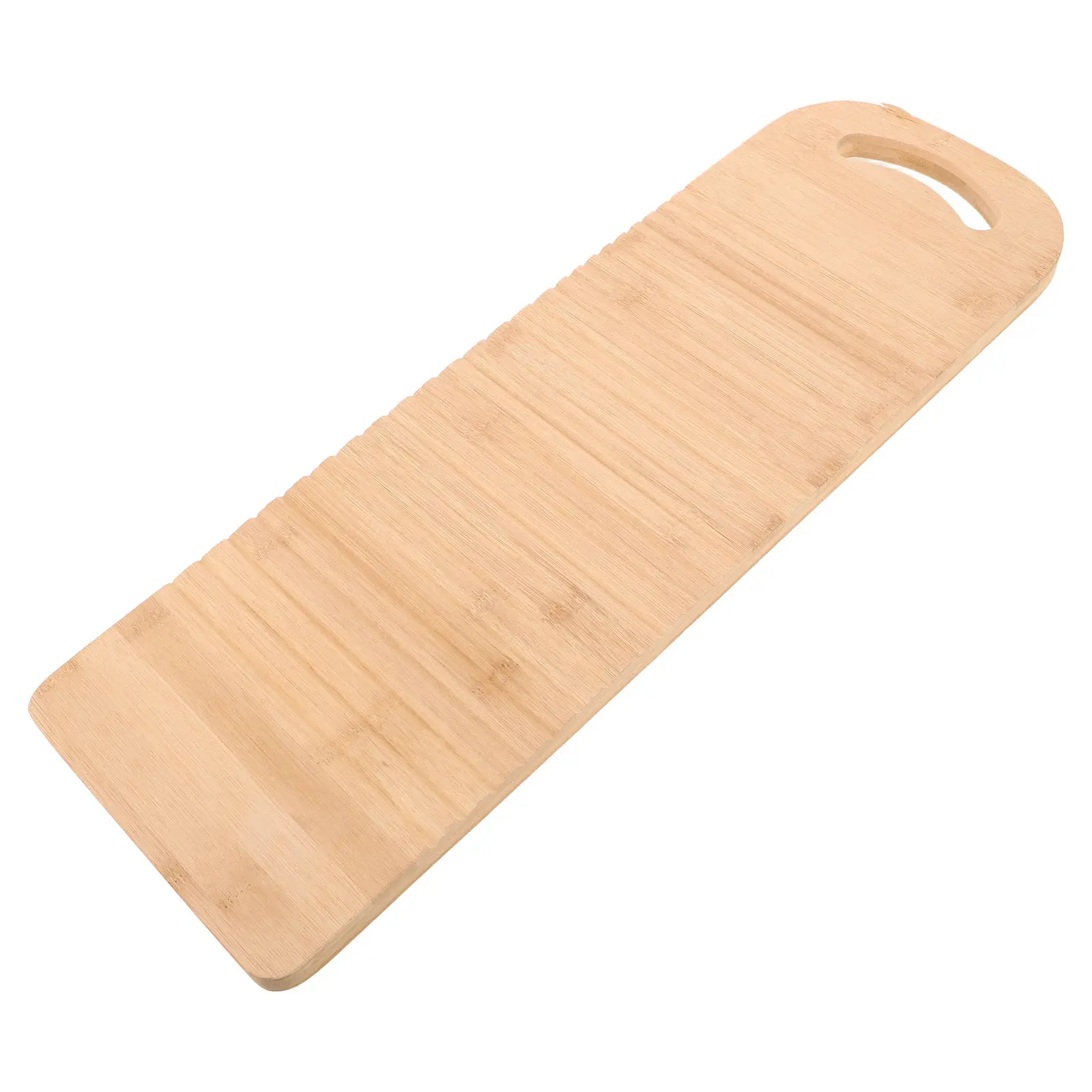 Bamboo Laundry Washboard Manual Hand Washing Board Efficient Textured Surface Portable Lightweight Clothes Scrubbing Tool