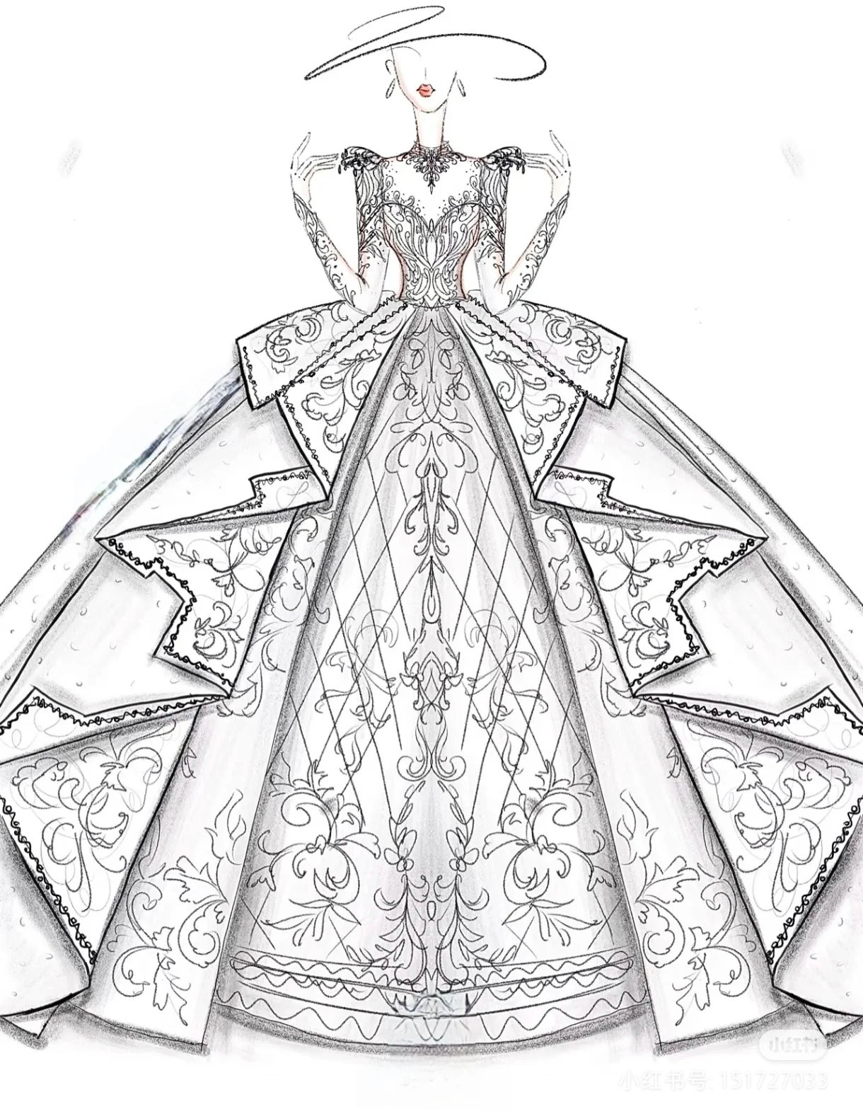 Luxury Custom Bridal Gown Hand-Sketched Unique Design Premium Lace & Tulle 1-on-1 Designer Consultation