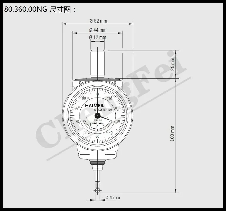 Cnc 3d Edge Finder Haimer-3dtaster Mini 3d Edge Finder Haimer 3d Edge Finder 80.360.00ngng Sub-center Measurement Table