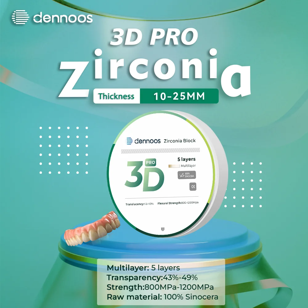 

Многослойные циркониевые блоки LODDEN 5 Layers Disc 3D PRO, 98 мм (от 10 мм до 25 мм) для CAD/CAM систем, стоматологические материалы для зубных протезов, VITA16