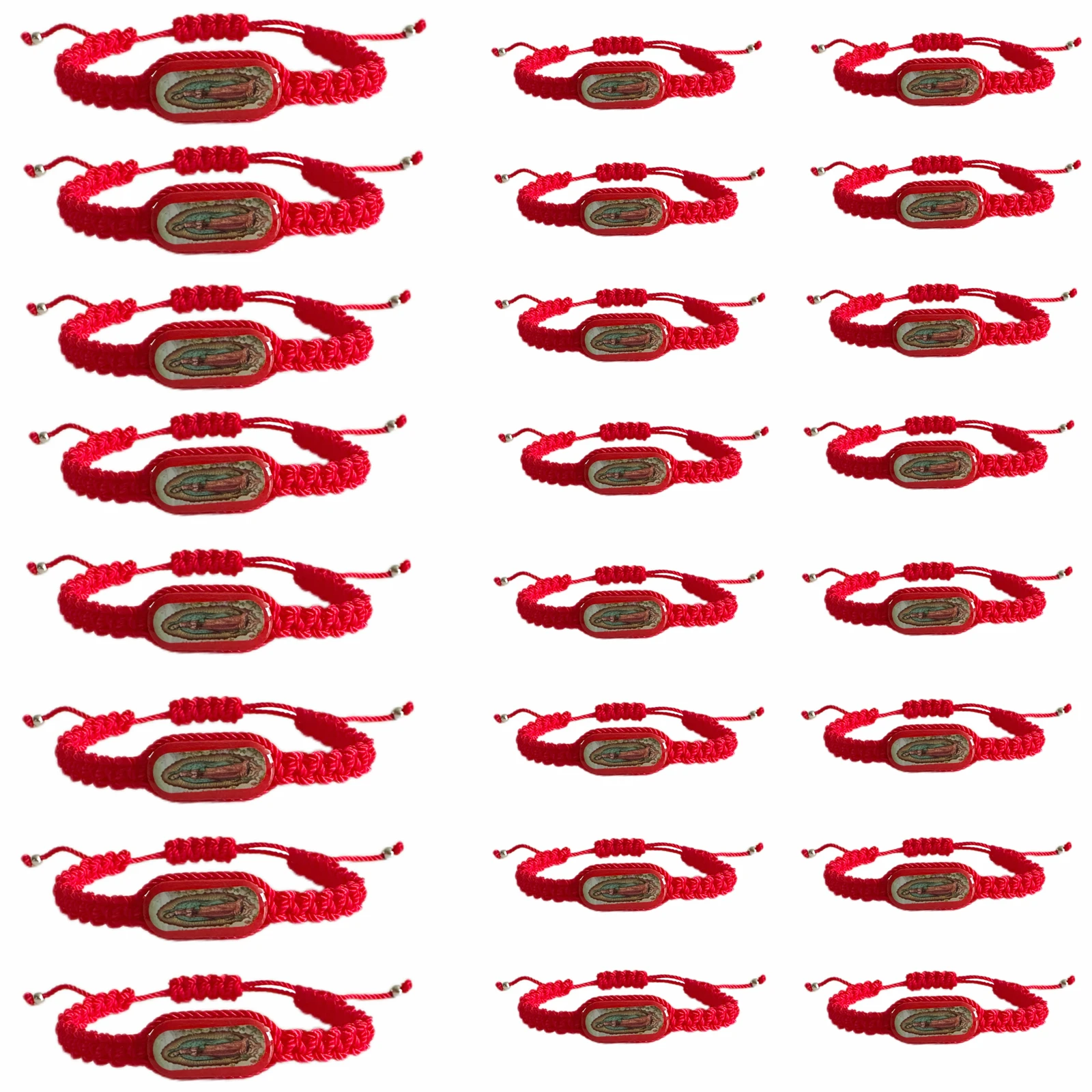 

24PCS Virgin Mary Bracelets, Virgen de Guadalupe Bracelet Rosary Handmade Mexican bracelets Handmade jewelry Perfect Gift