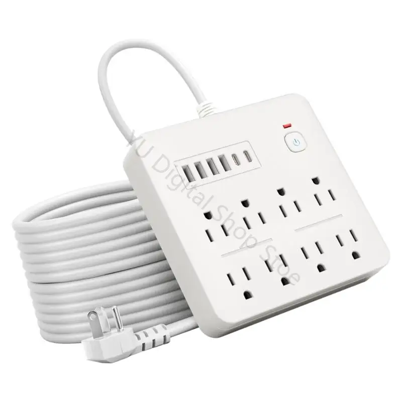 96BA Moderne Steckdose mit 8 Standardsteckdosen, 6 USB- und Schaltkreis-Sicherheitssystem-Steckdosen – Detail 3