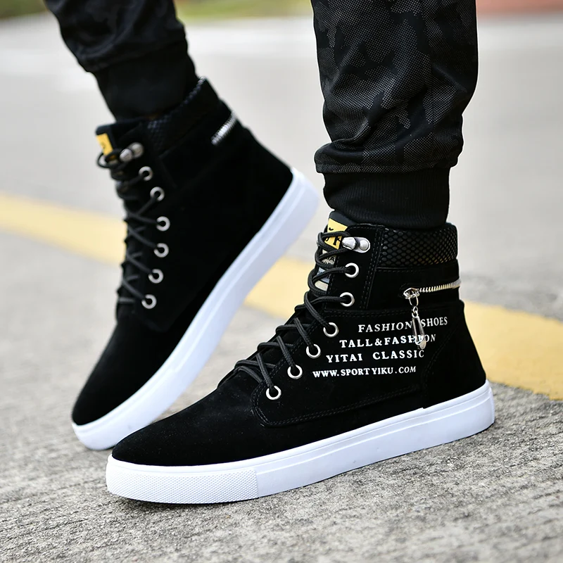 Men\'s Boots Outdoor Comfortable Platform Fashion Wear-Resistant Youth Trend High Top Walking Casual Spring and Autumn Main Push