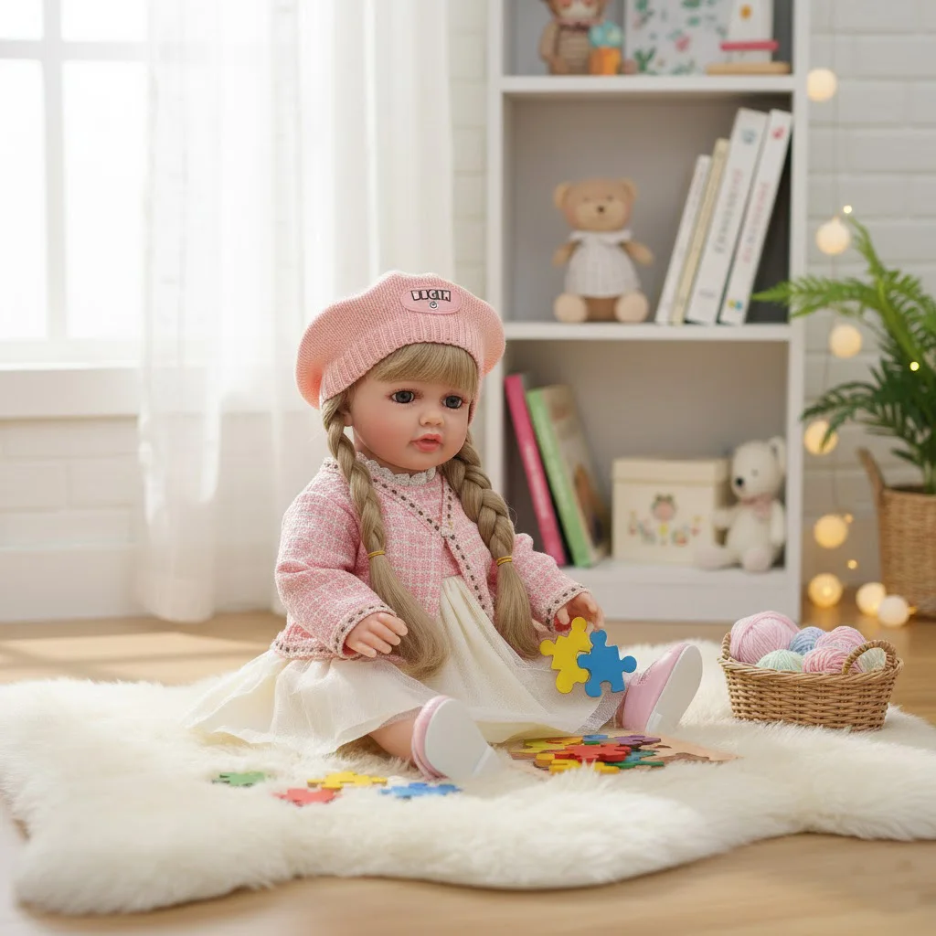 Cloveray 22 بوصة كلاسيكي كامل الجسم الفينيل واقعية تولد من جديد دمية طفل سوبر لطيف دمية من الفينيل اليدوية لعبة أصلية طفل هدية عيد الميلاد