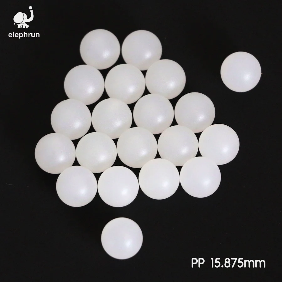 5/8'' (15.875mm) Polypropylene (PP) Solid Plastic Balls Precision Sphere for Ball Valves and Low Load Bearings