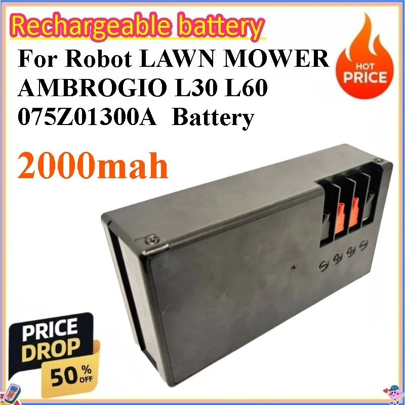 10pcs 2000mah for Robot LAWN MOWER AMBROGIO L30 L60 075Z01300A  Battery