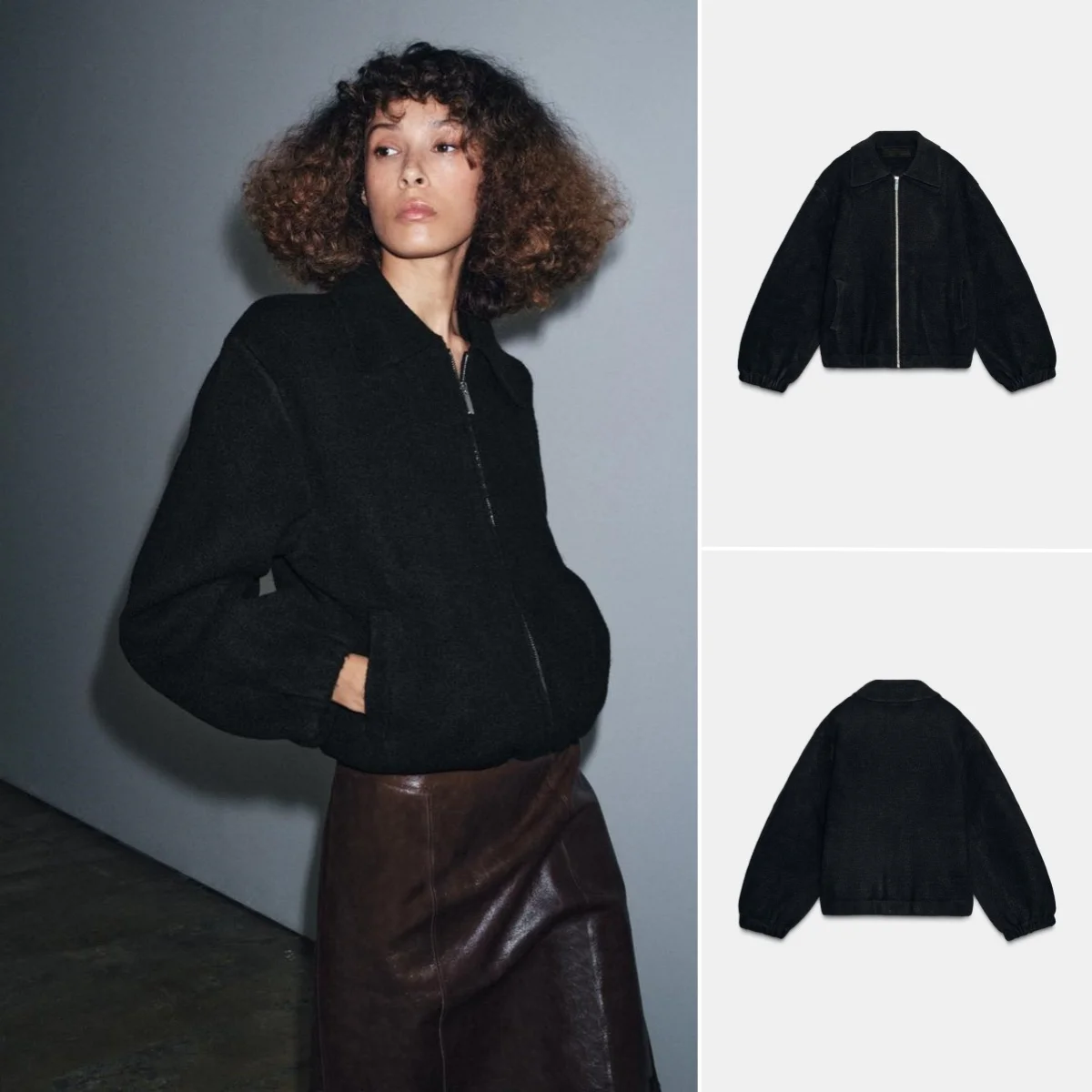 حصيرة Sle المرأة الطيار Jaet محبوك طويل Sve سستة معطف الخريف الشتاء وصول جديد تصميم بسيط ألياف البوليستر