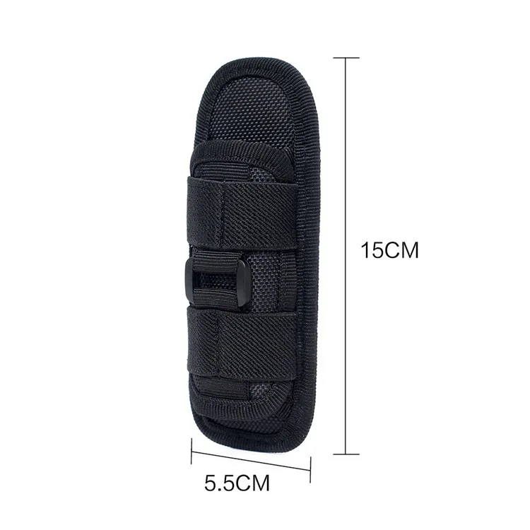 360 Degree Rotating Flashlight Holster Oxford Cloth Belt Holder for Hiking Camping Outdoor Sports and Daily Carry view 2