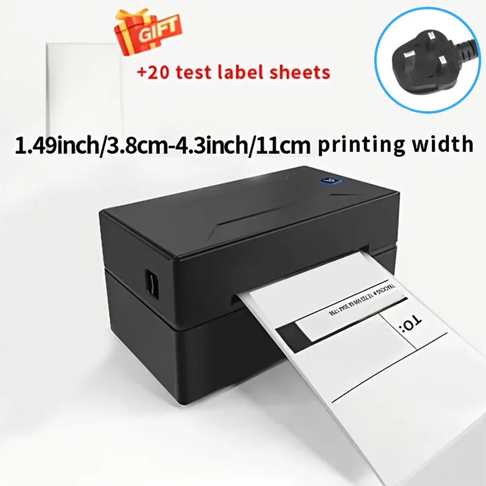 Portable Thermal Printer D100 Black Bluetooth HD Printer 4X6inch Shipping Printing Compatible With iPhone Android Mac Window