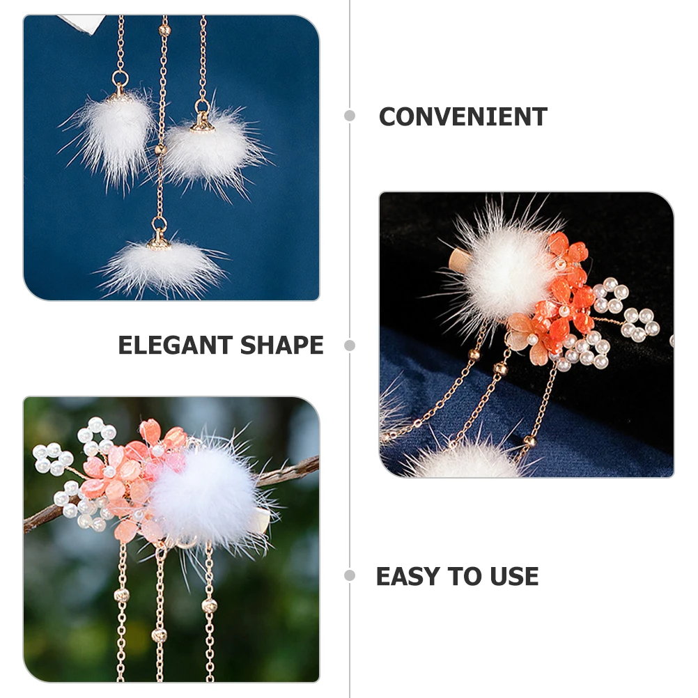 

Charming Chinese Style Hair Clips Tassel Barrettes Elegant Hair Accessories for Women Girls
