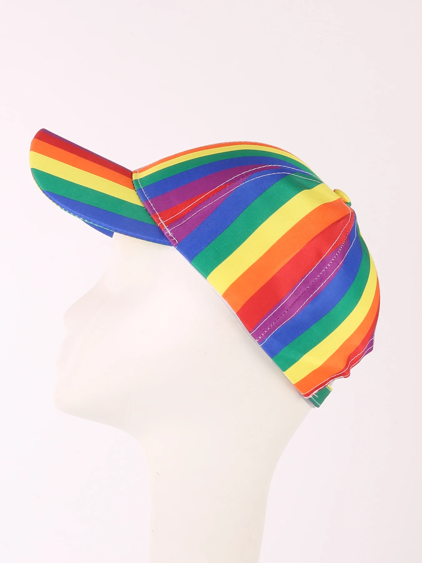 Spring/Summer New Rainbow Stripe Sunshade Hat Baseball Hat Sports Duck Tongue Hat Street Trend for Men and Women