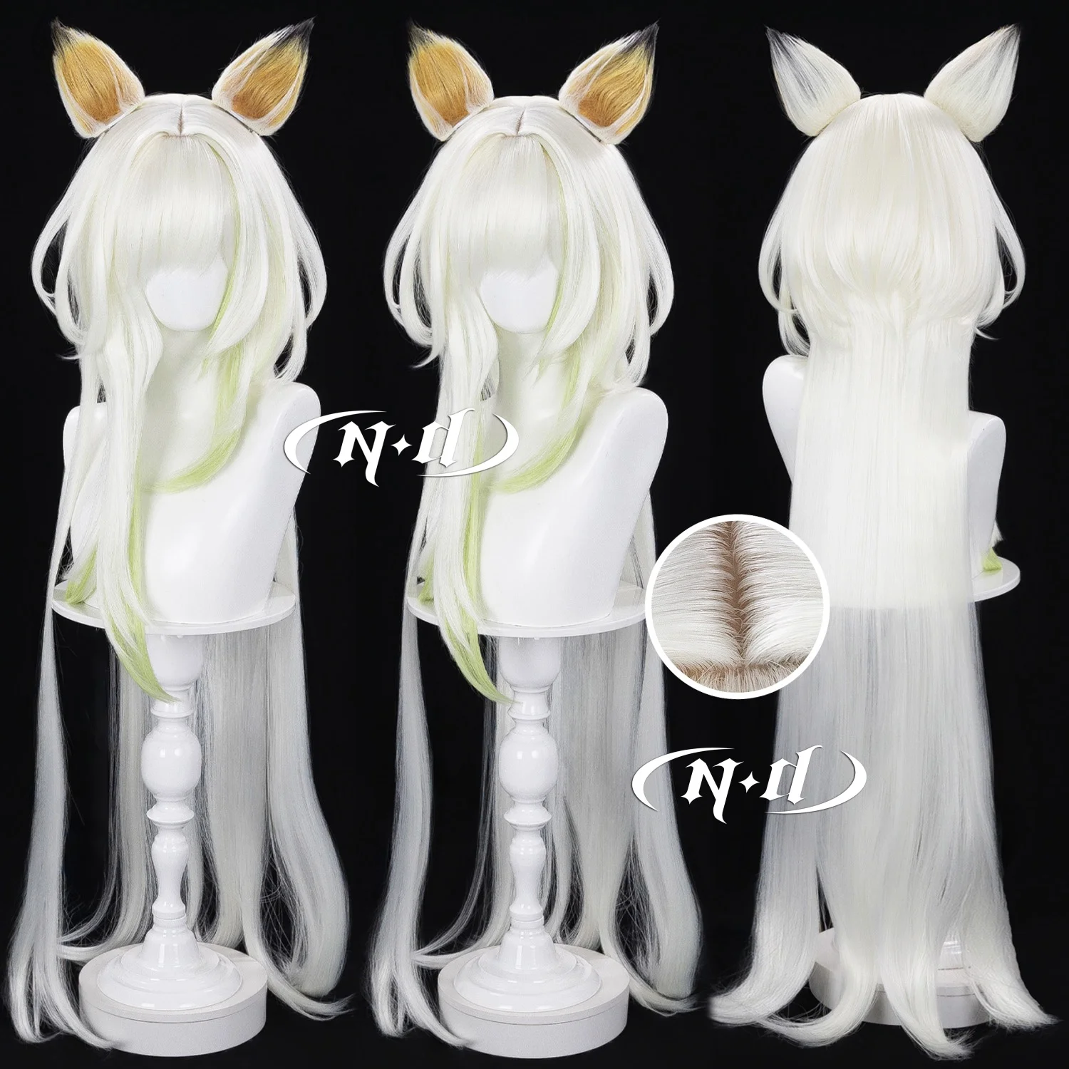 ND Brand Kal'tsit Esperanta Arknights Cosplay Wigs Hair Hairpiece for Comic-con Cosplayer Halloween Costume Party