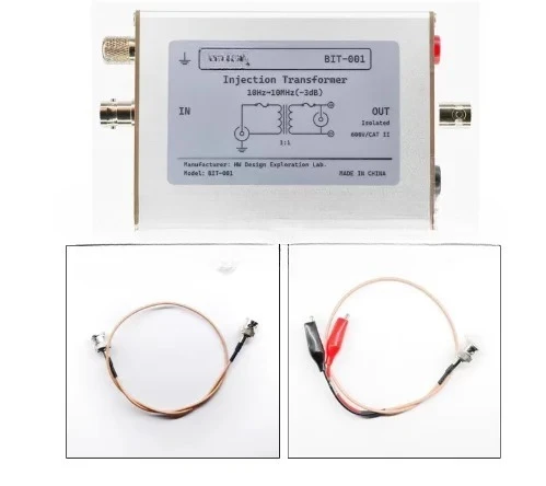 New Style Isolated Injection Transformer, Frequency Response, Power Loop Analysis Bode Diagram BIT-001 Replacement J2101A