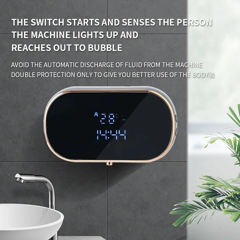 Smart Automatic Foam Soap Dispenser USB Charging Hand Washing Machine ABS Material Two Colors for Bathroom