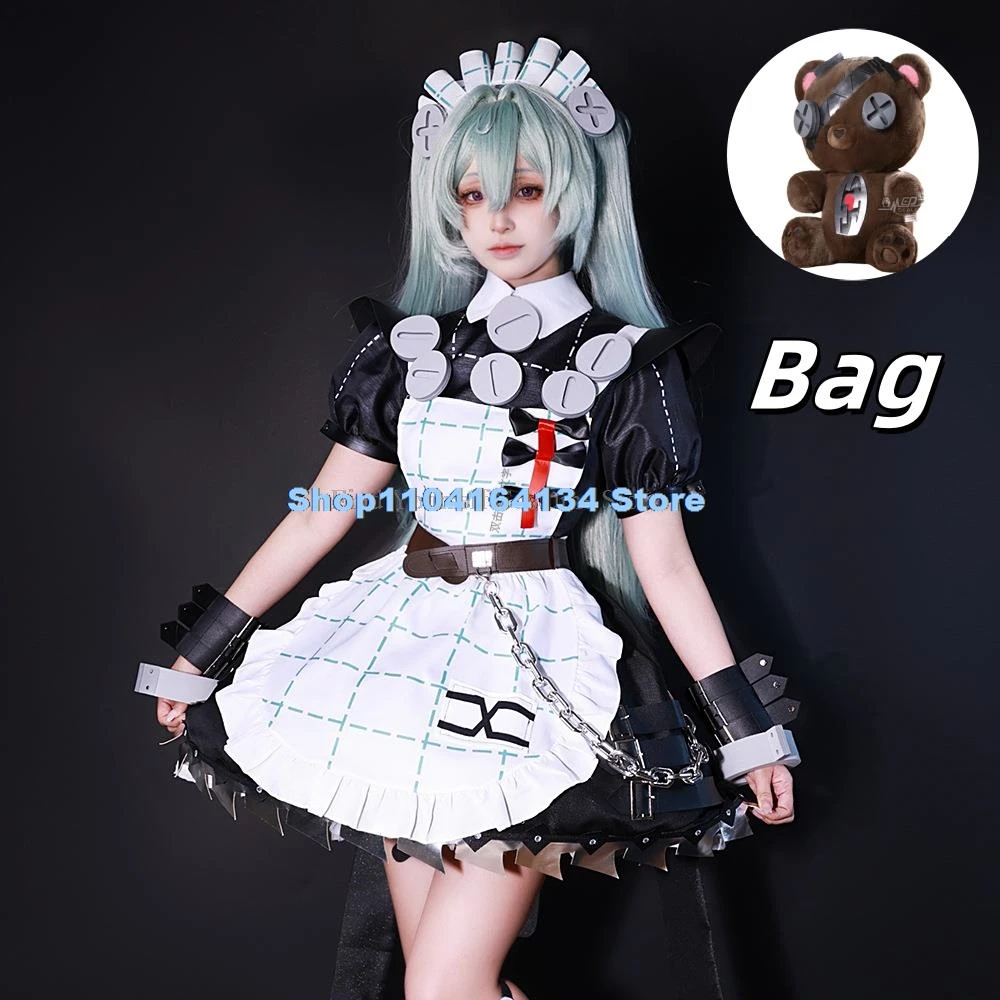 Fantasia Cosplay Zenless Zone Zero para Mulheres, Corin Wickes, Uniforme Anime, Fantasia de Halloween, Jogo de Máscaras com Bolsa de Urso