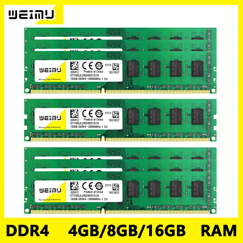 10Pcs DDR4 4GB 8GB 16GB 32GB Desktop Memoria Ram PC4 1.2V 2133 2400 2666 3200Mhz 260Pin 17000 19200 21300 25600 DIMM Memory Ram