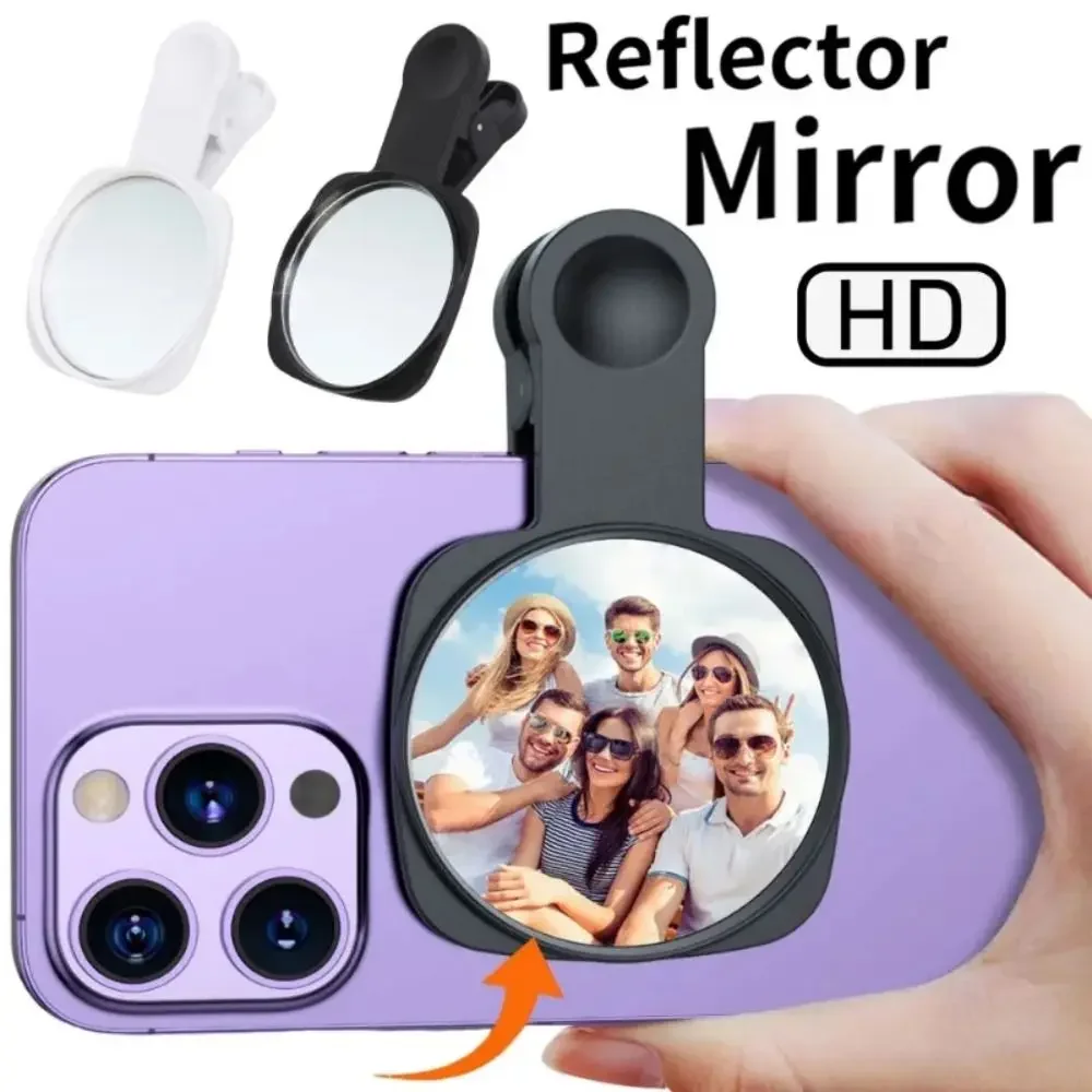 Smartphone Camera Mirror Reflection Shooting Clip Universal Phone Reflection Clip Back Rear HD Lens Selfie Reflector Mirrors