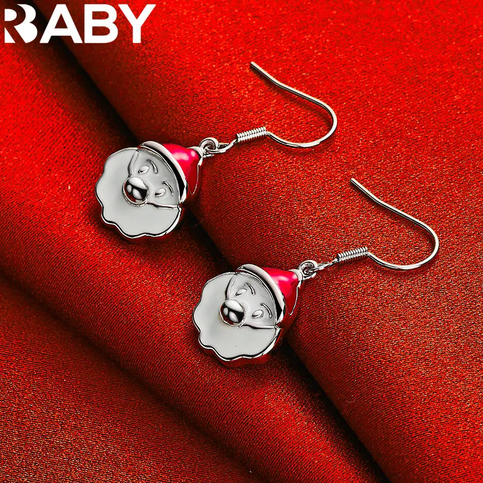 أقراط URBABY من الفضة الإسترليني عيار 925 أقراط متدلية سانتا كلوز للنساء مجوهرات عصرية للحفلات والارتداء اليومي #4