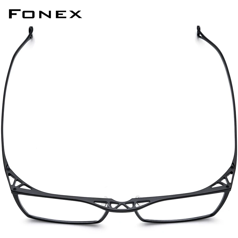 

FONEX Pure Titanium Glasses Frame Men Full Rim Retro Vintage 2024 Square Eyeglasses Frames Eyewear F85722